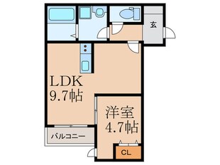 サニーガーデン松ヶ丘の物件間取画像